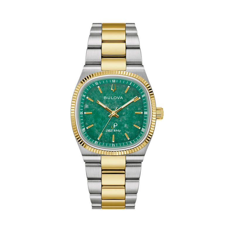 Bulova Super Seville Two-Tone Jade Dial #98A336