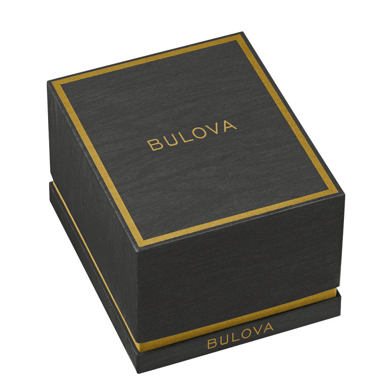 Bulova Two-Tone Surveyor Open Heart with Green Dial #98A338