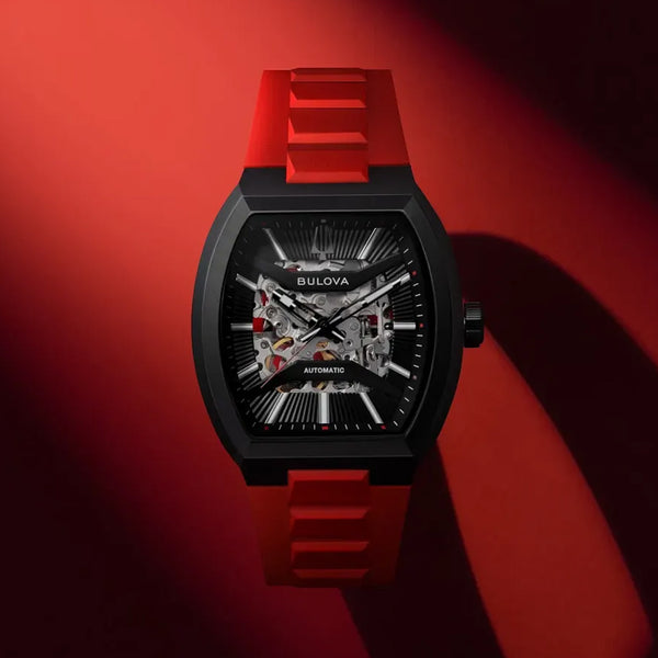 Bulova Maquina Black Dial Skeleton #98A341