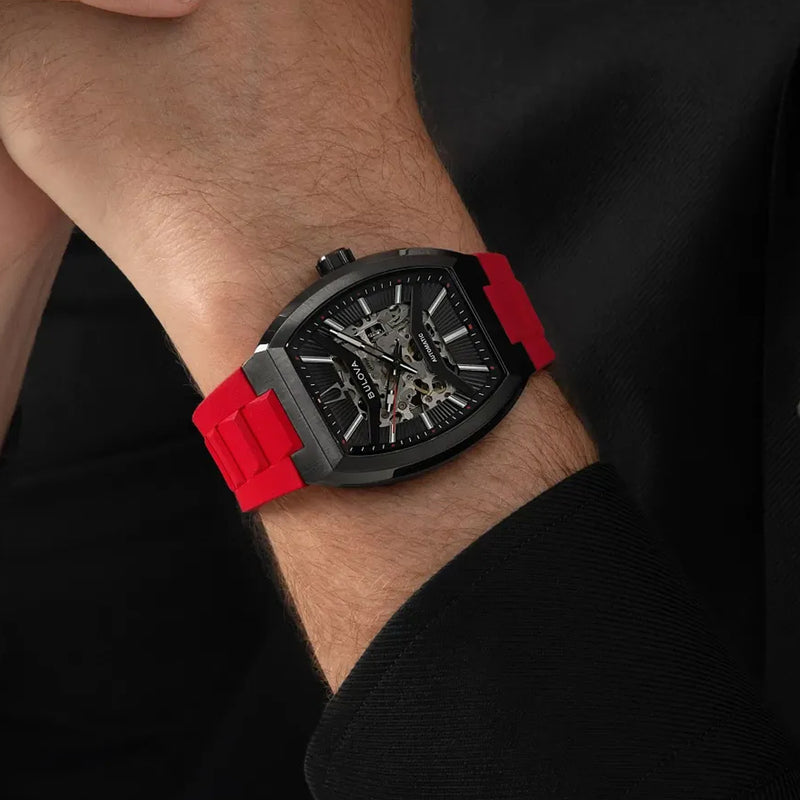 Bulova Maquina Black Dial Skeleton #98A341