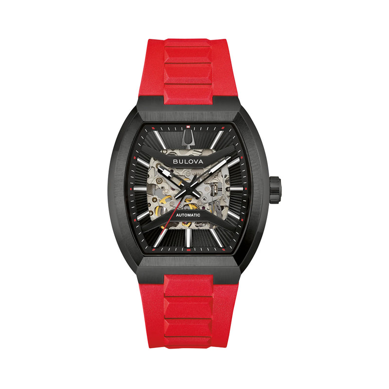 Bulova Maquina Black Dial Skeleton #98A341
