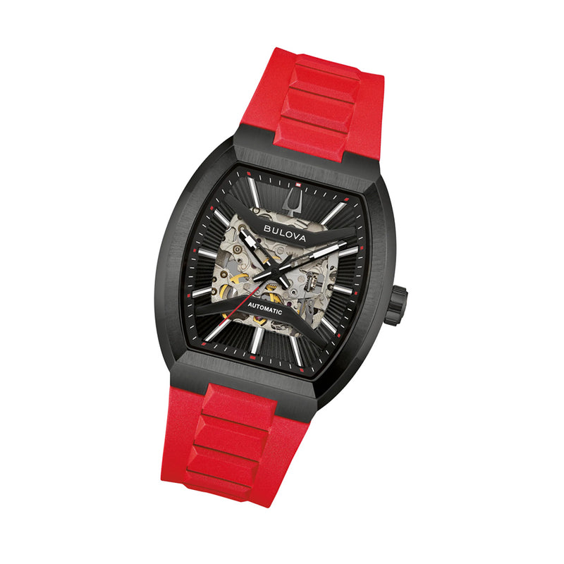 Bulova Maquina Black Dial Skeleton #98A341