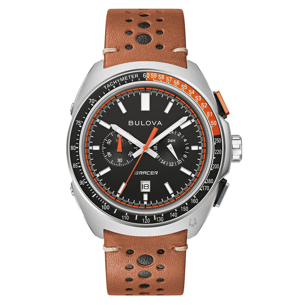 Bulova Racer Chronograph with Black Dial #98B427 — Long Island Watch
