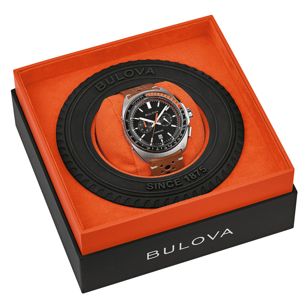 Bulova Racer Chronograph with Black Dial #98B427 — Long Island Watch