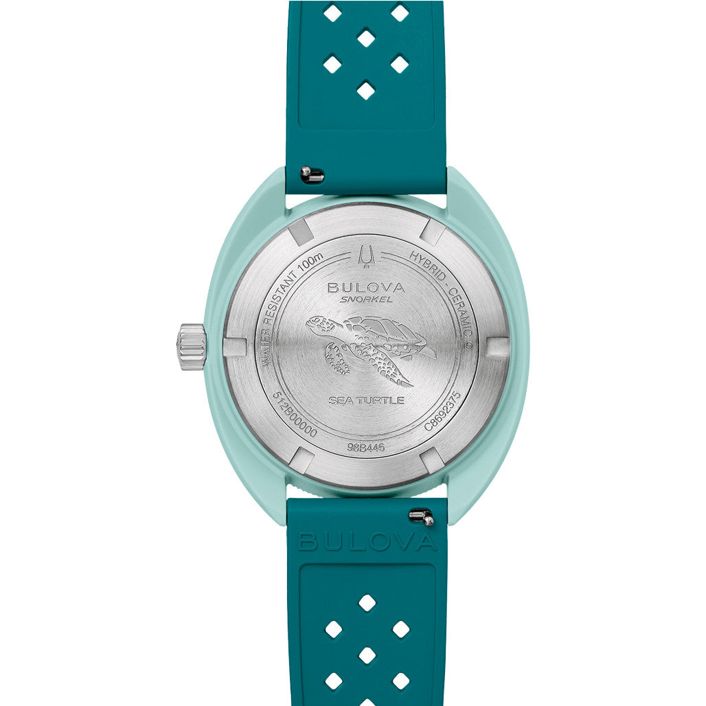 Bulova Snorkel Hybrid Ceramic Sea Turtle Watch #98B446 — Long
