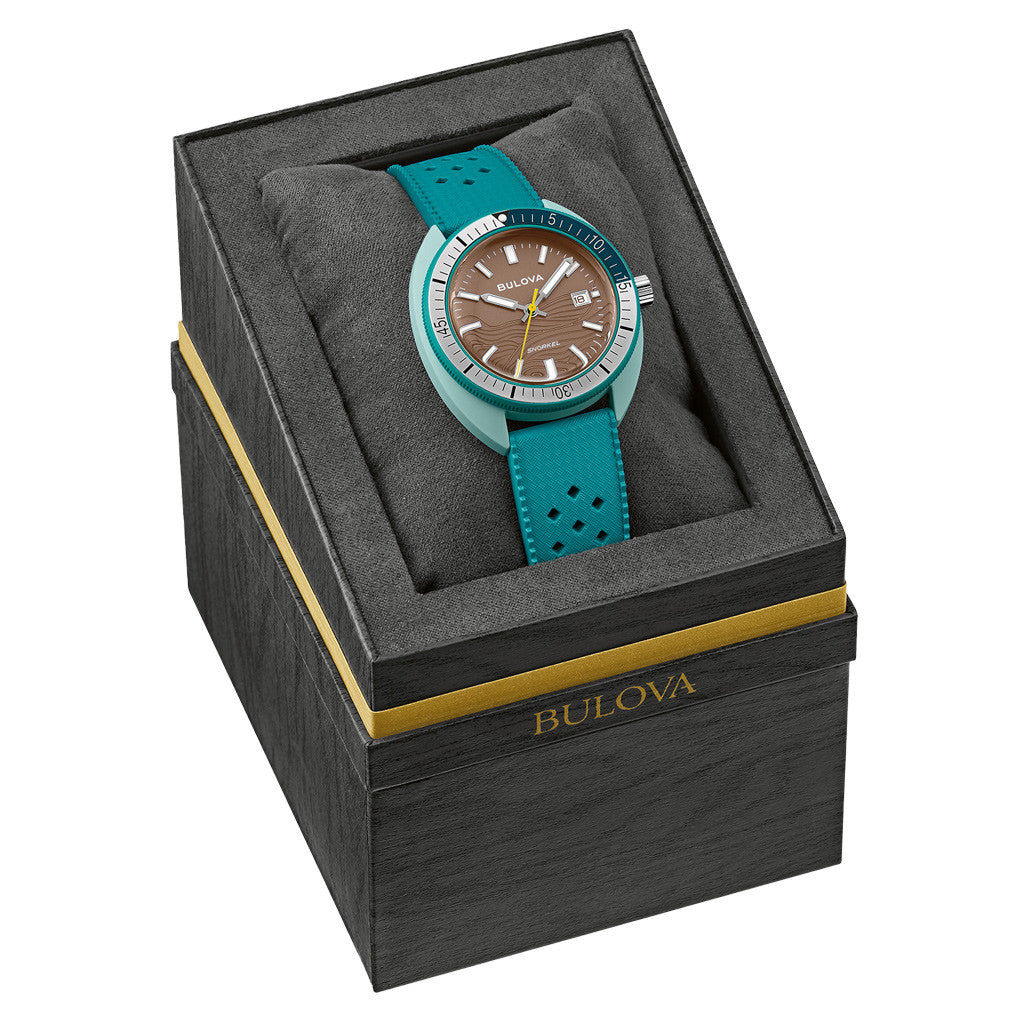 Bulova Snorkel Hybrid Ceramic Sea Turtle Watch #98B446 — Long