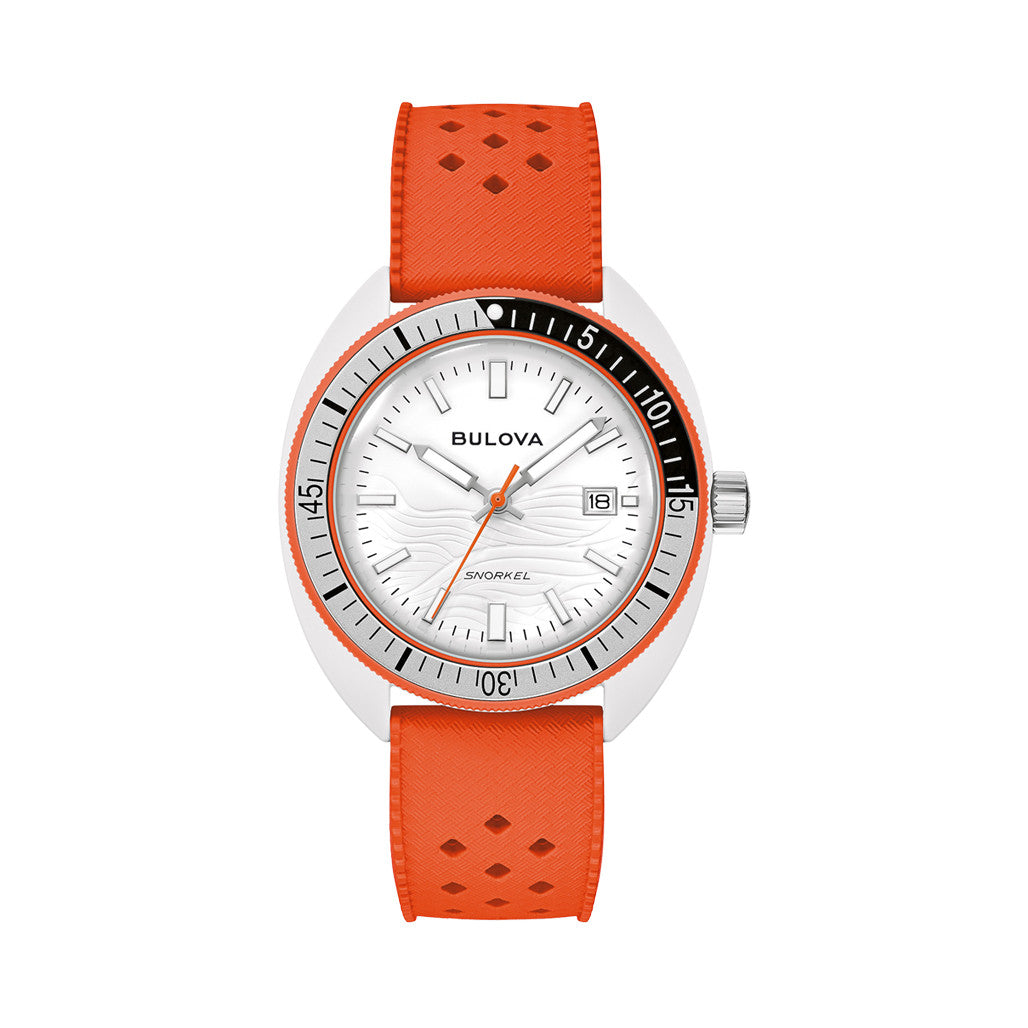 Bulova Snorkel Hybrid Ceramic Clownfish Watch #98B448 — Long
