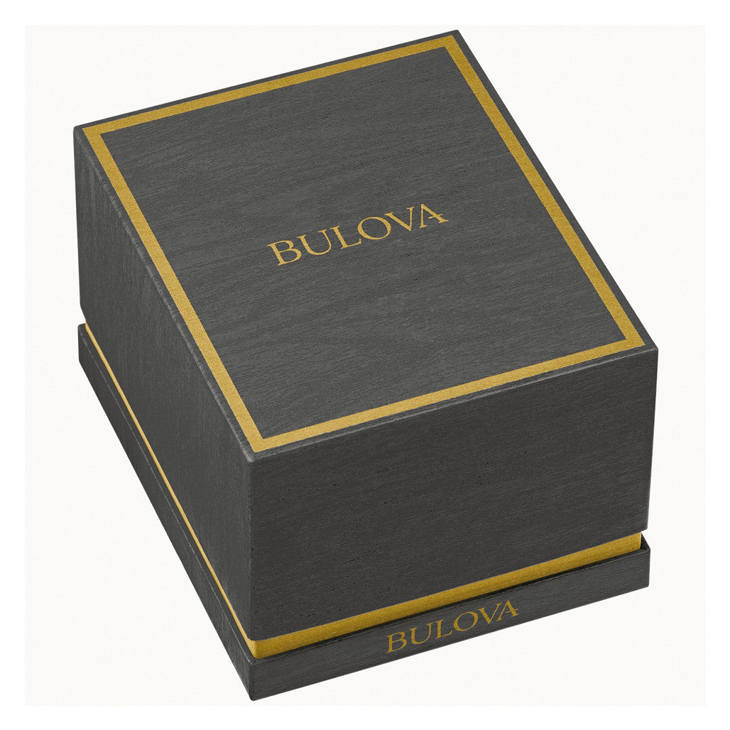 Bulova Super Seville Gold-Silver-Tone With Black Dial #98B458