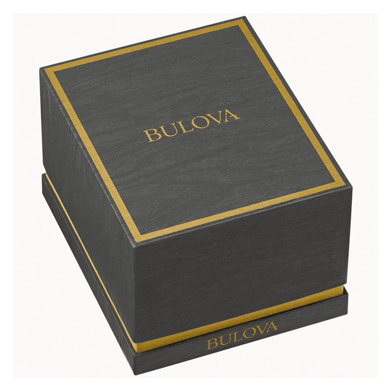 Bulova Super Seville Gold-Silver-Tone With Black Dial #98B458