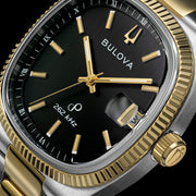 Bulova Super Seville Gold-Silver-Tone With Black Dial #98B458