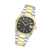 Bulova Super Seville Gold-Silver-Tone With Black Dial #98B458