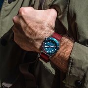 ADPT Series 1 Field Watch with Petrol Blue Dial #ADPT-A lifestyle