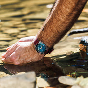 ADPT Series 1 Field Watch with Petrol Blue Dial #ADPT-A lifestyle