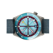 ADPT Series 1 GMT Titanium Field Watch with Aqua Berry Dial #ADPT-DT-AB