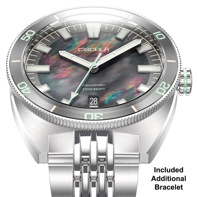 Circula AquaSport II Diver with Mother of Pearl Dial LE #AE-ST-MP