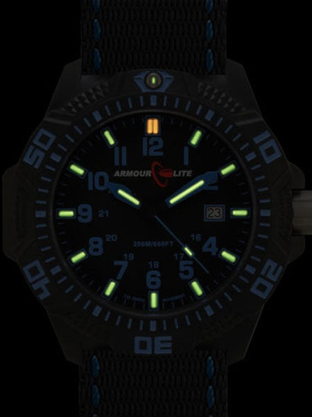 Armourlite Caliber Series Black Dial Watch with Tritium Illumination and Sapphire Crystal #AL601