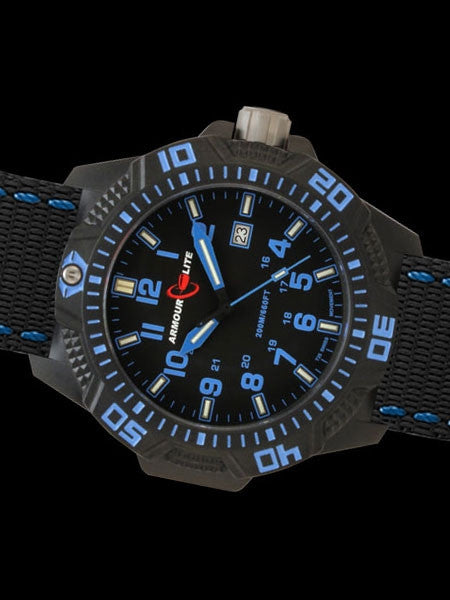 Armourlite Caliber Series Black Dial Watch with Tritium Illumination and Sapphire Crystal #AL601