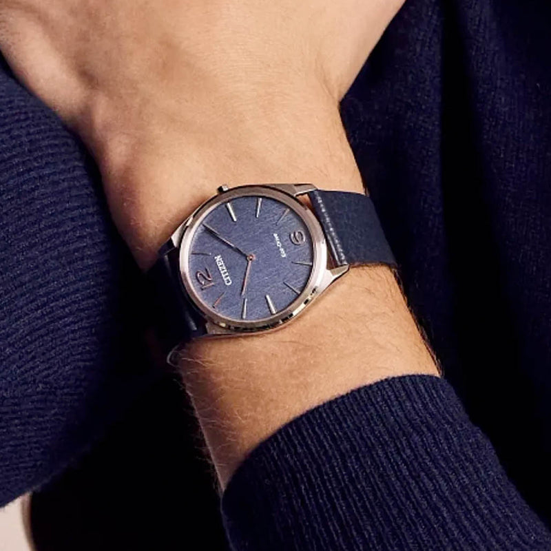 Citizen Eco-Drive Suratto Thin Watch with Blue Dial #AR3120-08L