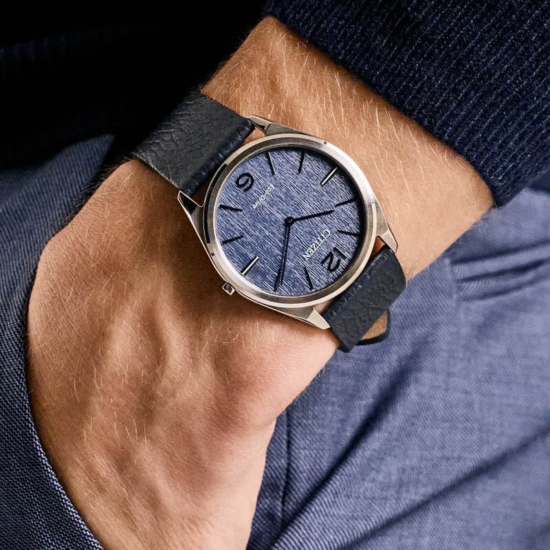 Citizen Eco-Drive Suratto Thin Watch with Blue Dial #AR3120-08L