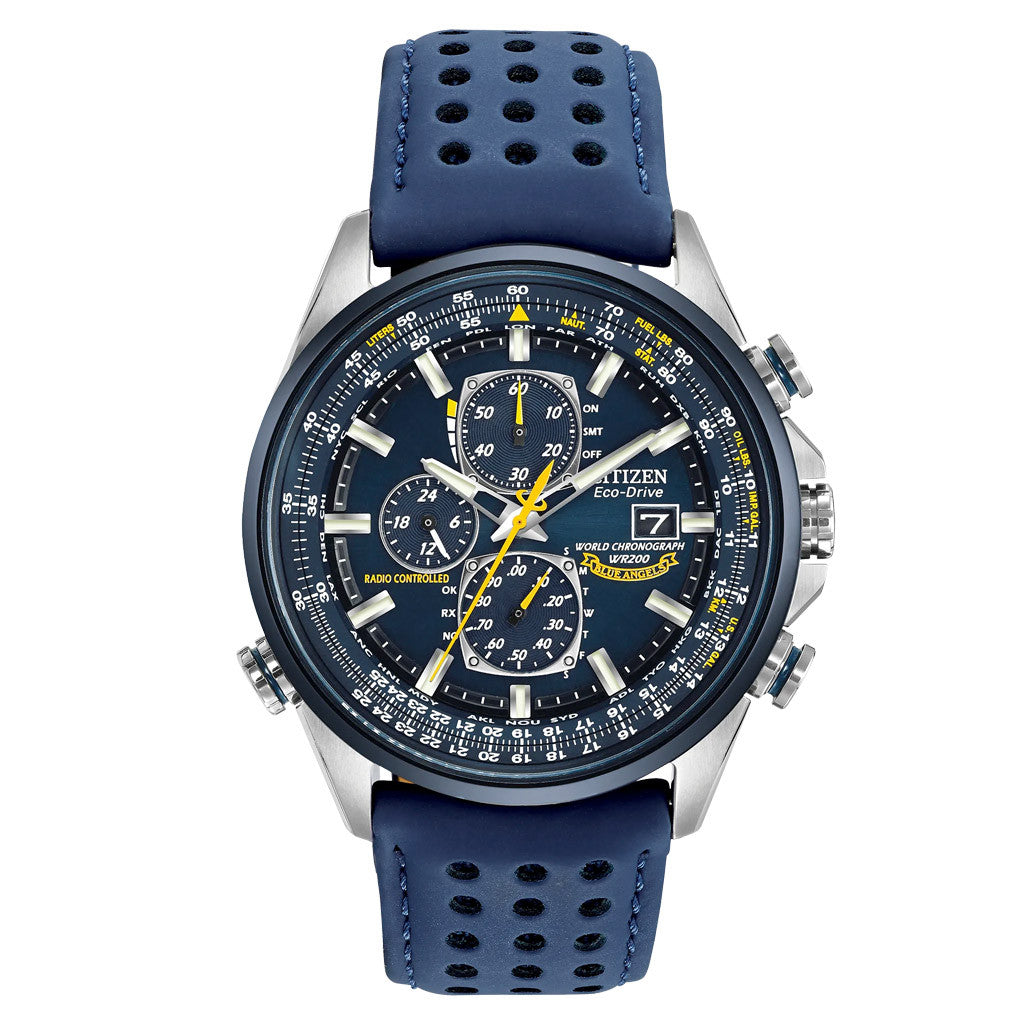 Citizen Blue Angels Eco-Drive World Chronograph A-T Watch #AT8020