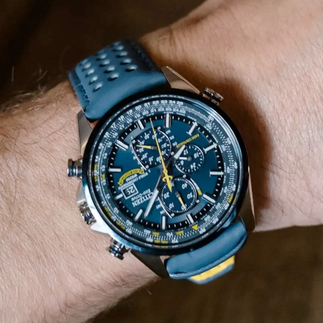 Citizen Blue Angels Eco-Drive World Chronograph A-T Watch #AT8020