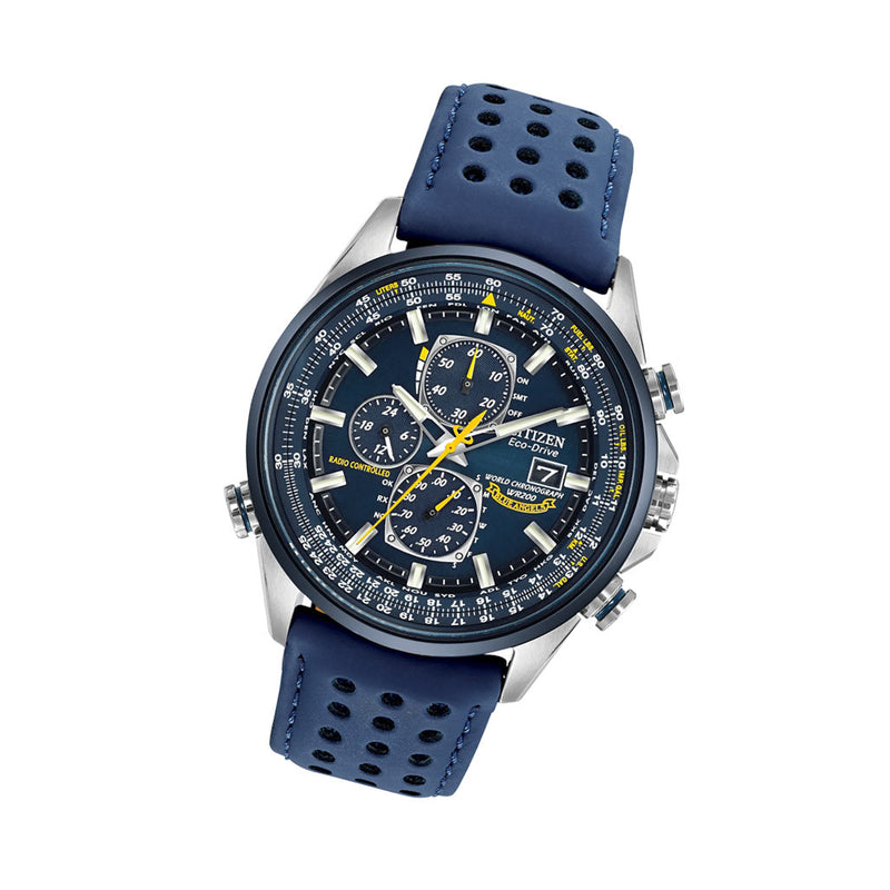 Citizen Blue Angels Eco-Drive World Chronograph A-T Watch #AT8020-03L