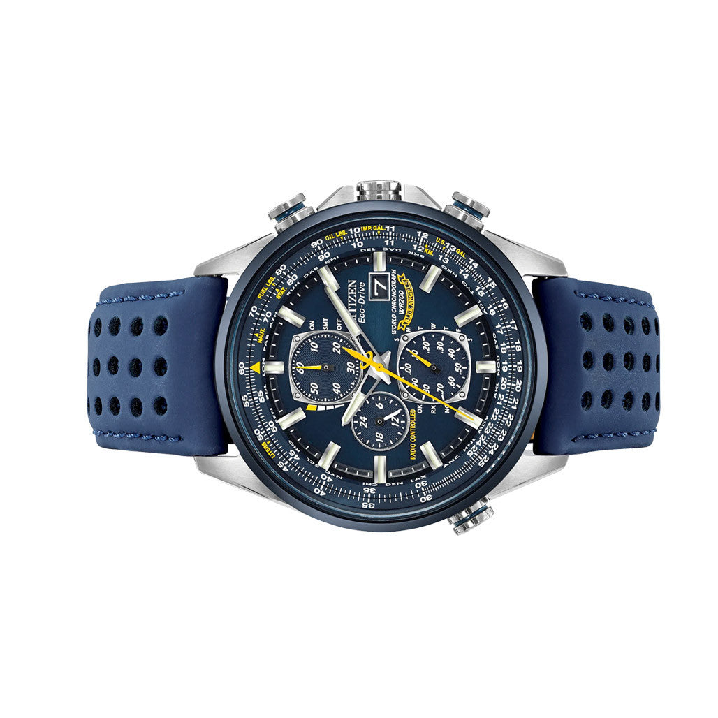 Citizen Blue Angels Eco-Drive World Chronograph A-T Watch #AT8020