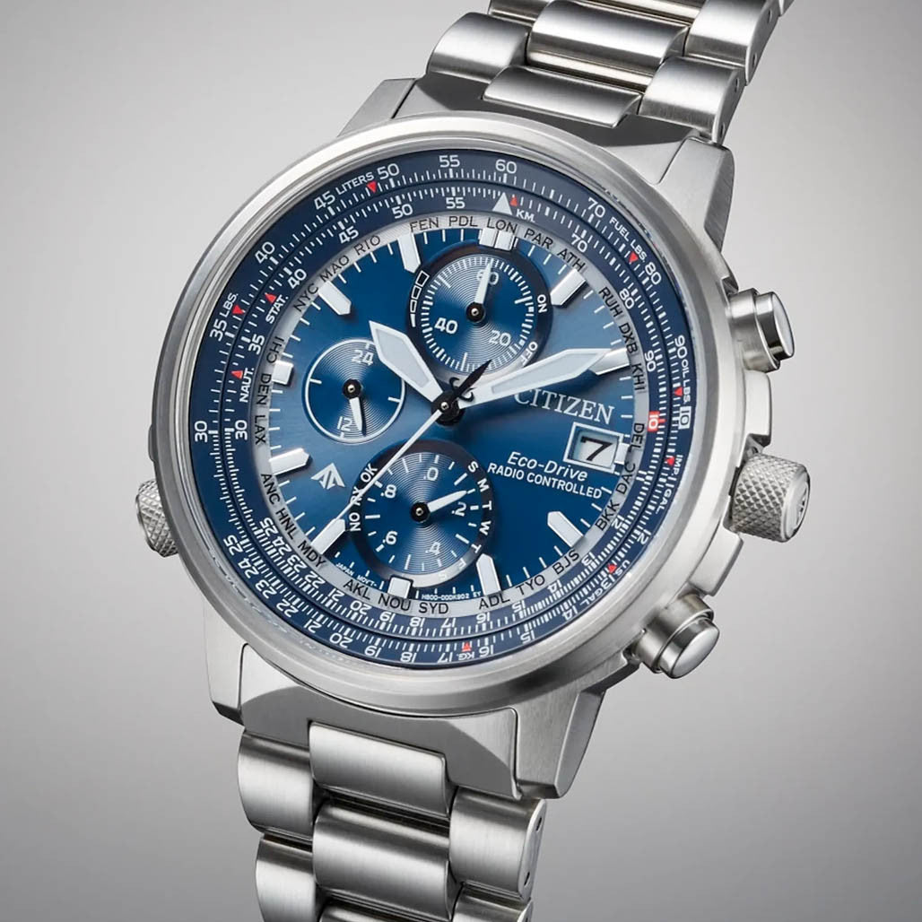 その他 RT-148679 Citzen Eco-Drive Promaster Navihawk A-T Blue Dial Watch #AT8300
