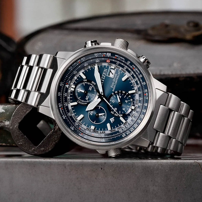 Citzen Eco-Drive Promaster Navihawk A-T Blue Dial Watch #AT8300-58L