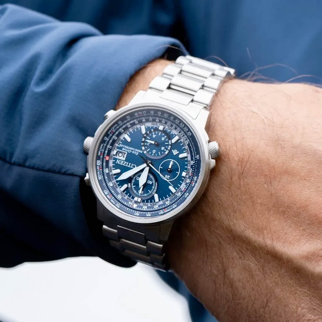 Citzen Eco-Drive Promaster Navihawk A-T Blue Dial Watch #AT8300