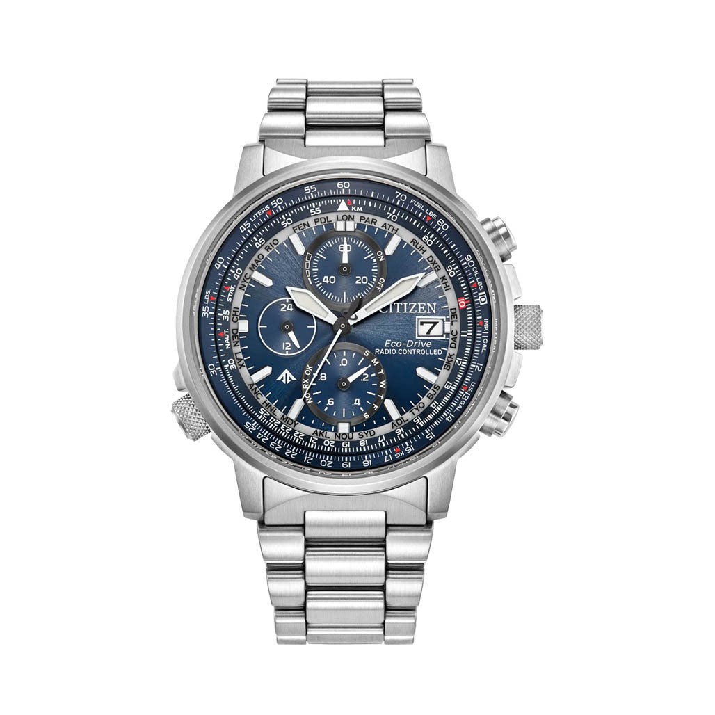 Citzen Eco-Drive Promaster Navihawk A-T Blue Dial Watch #AT8300