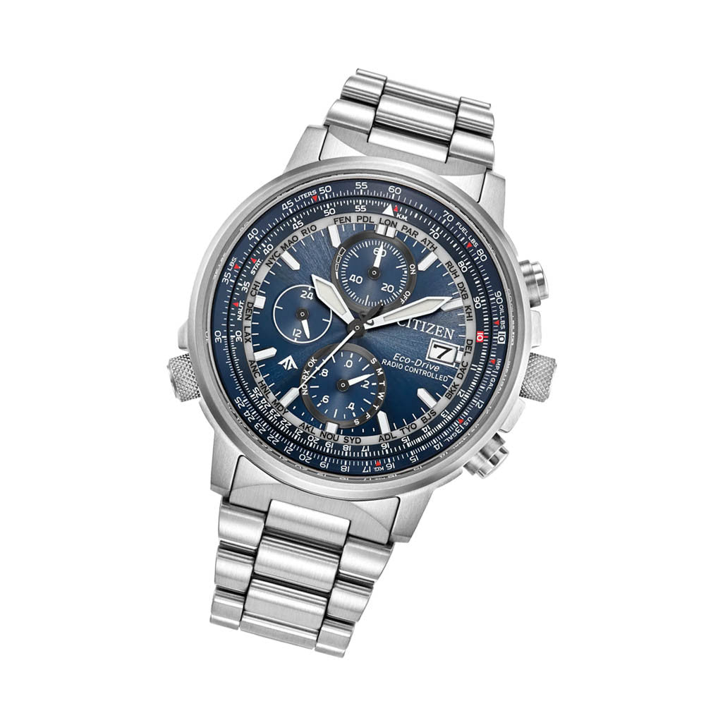 Citzen Eco-Drive Promaster Navihawk A-T Blue Dial Watch #AT8300