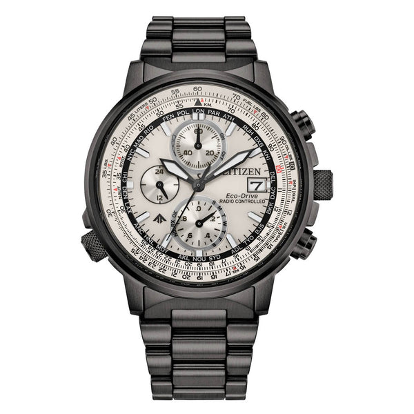 Citzen Eco-Drive Promaster Navihawk A-T Silver Dial Watch #AT8304-57A