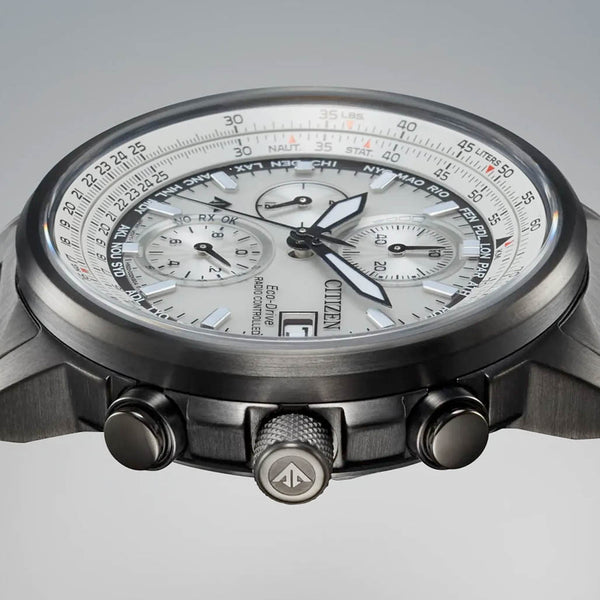 Citzen Eco-Drive Promaster Navihawk A-T Silver Dial Watch #AT8304-57A