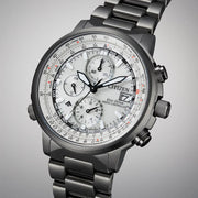 Citzen Eco-Drive Promaster Navihawk A-T Silver Dial Watch #AT8304-57A