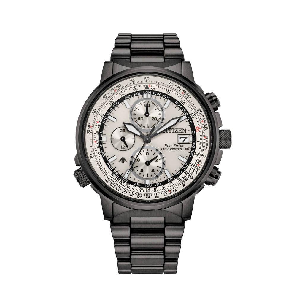 Citzen Eco-Drive Promaster Navihawk A-T Silver Dial Watch #AT8304