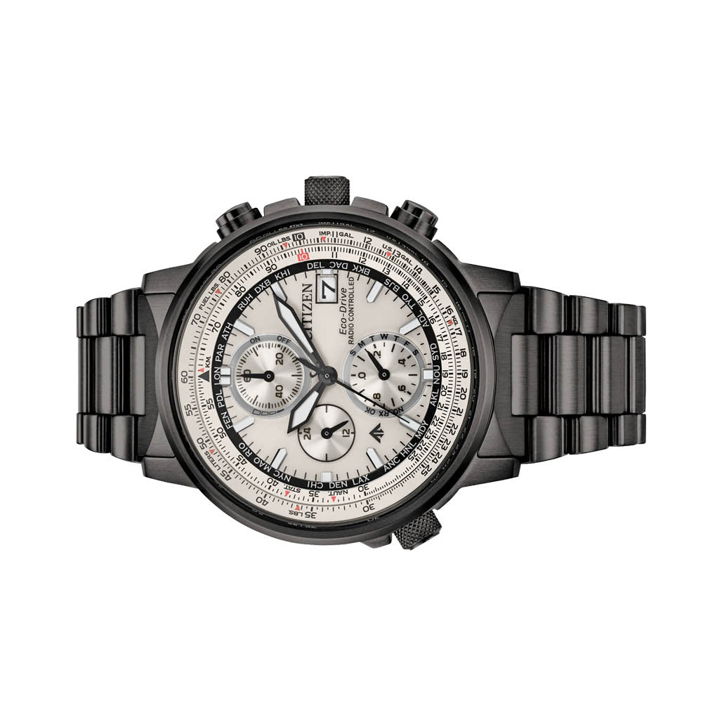 Citzen Eco-Drive Promaster Navihawk A-T Silver Dial Watch #AT8304