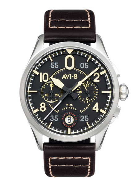 新品　アルチビオ  2点 AVI-8 Spitfire Lock Chronograph, Slate Black, Japanese Meca-Quartz