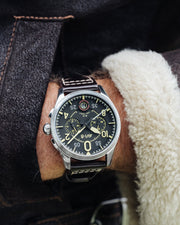 AVI-8 LOCK CHRONOGRAPH AV-4089-01 Japanese Meca-Quartz Chronograph