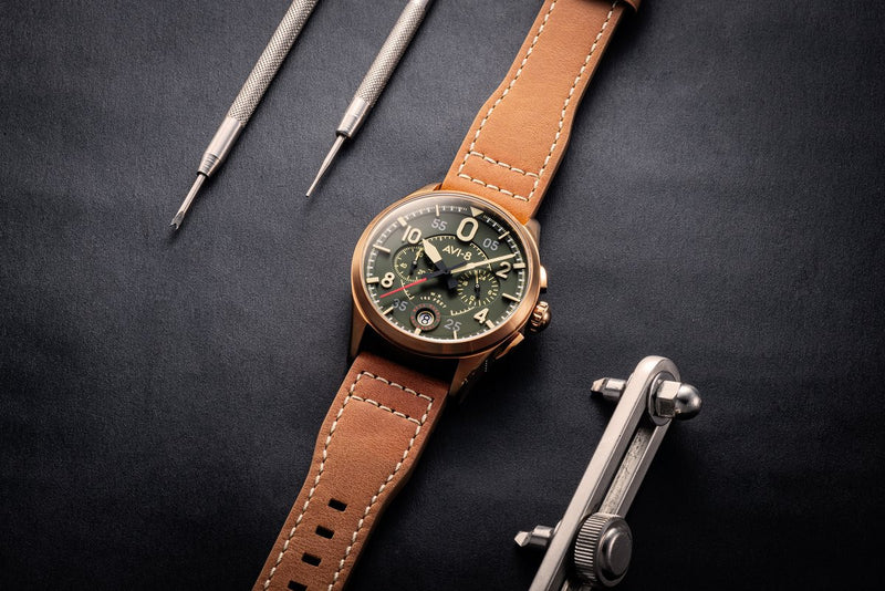 Powering the Lock is a tried and tested Japanese meca-quartz movement featuring a 1/5 split second readout with fly-back chronograph function, encapsulating the true art of modern watchmaking technology.