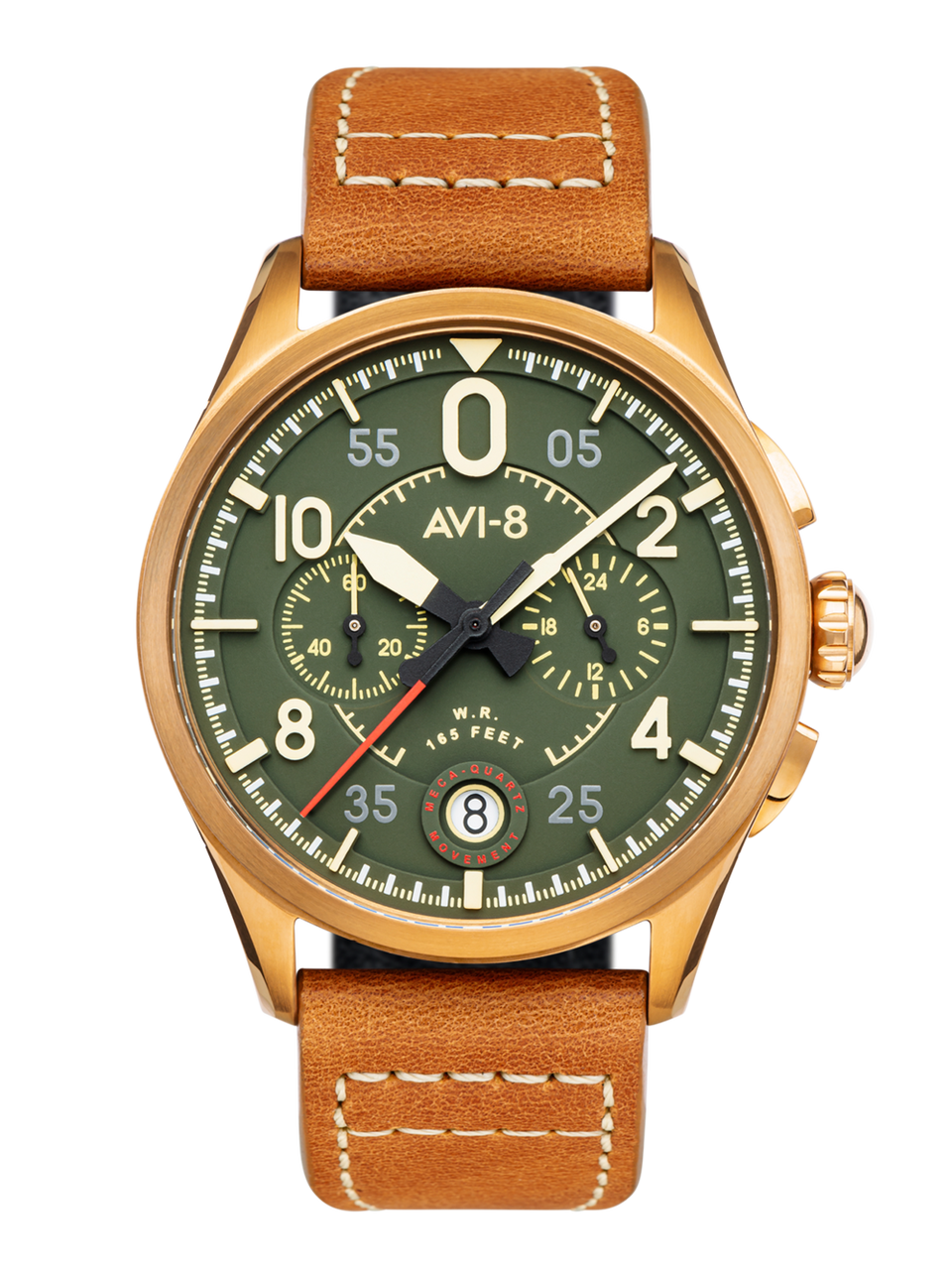AVI-8 Spitfire Lock Chronograph, Bronze Green, Japanese Meca
