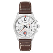 AVI-8 Spitfire Lock Chronograph with Aircraft White Dial #AV-4089-05