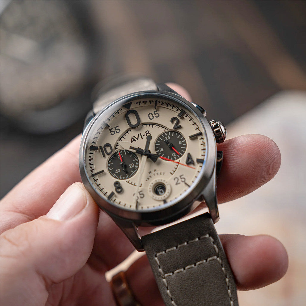 AVI-8 Spitfire Lock Chronograph with Ghost Grey Dial #AV-4089-06