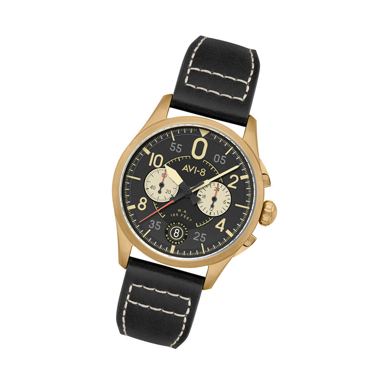 AVI-8 Spitfire Lock Chronograph Void Black #AV-4089-07