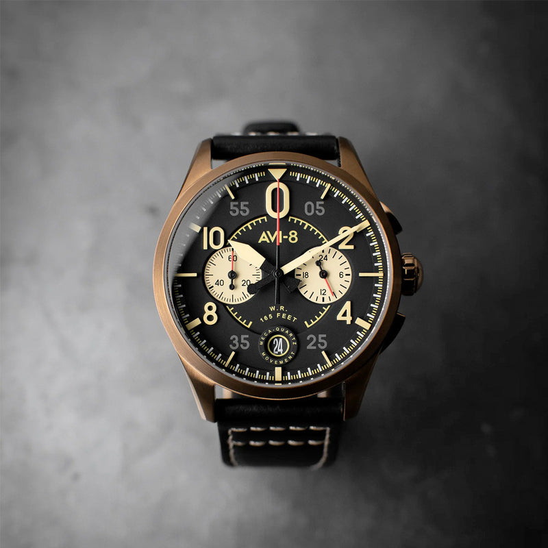 AVI-8 Spitfire Lock Chronograph Void Black #AV-4089-07