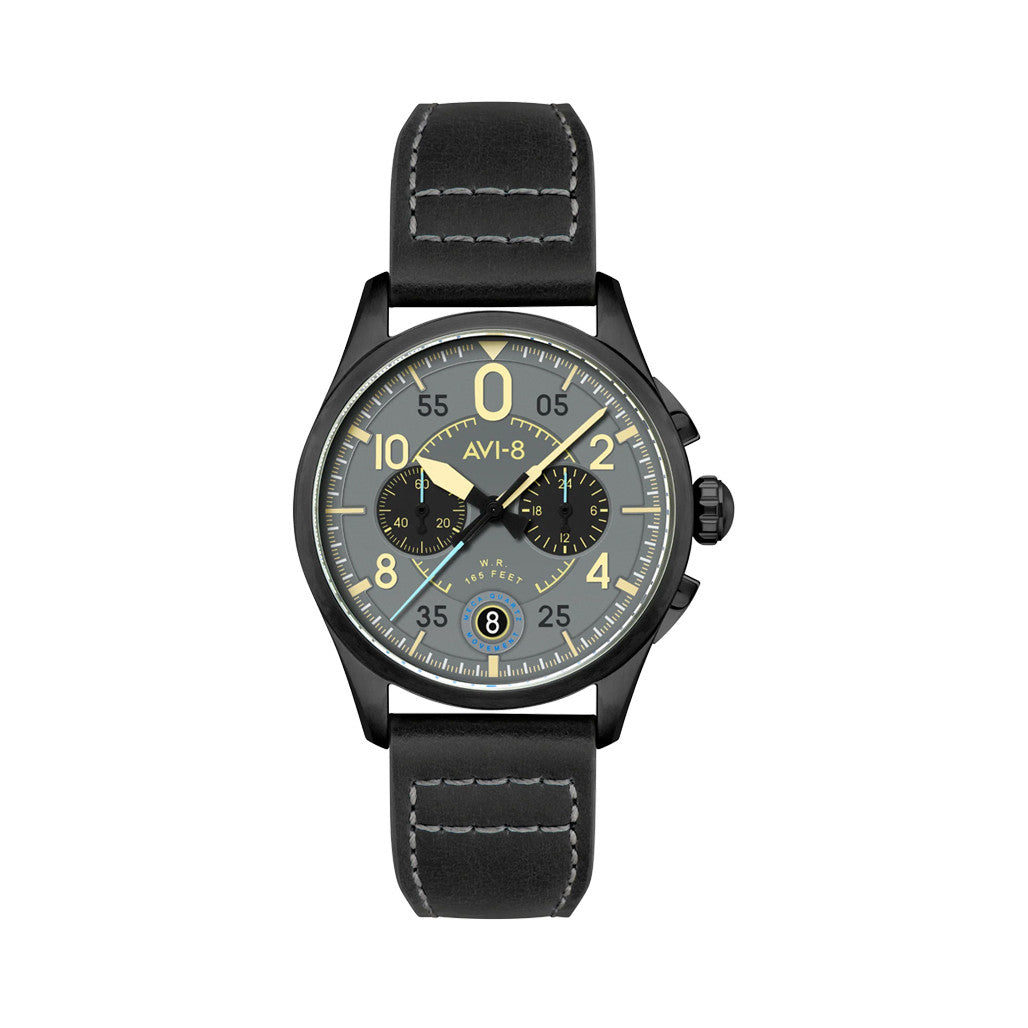 AVI-8 Spitfire Lock Chronograph Heavy Grey #AV-4089-08 — Long