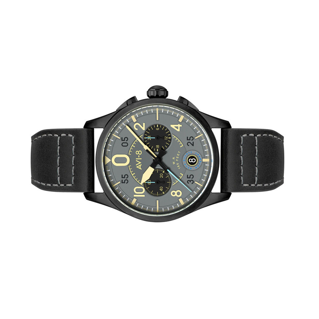 AVI-8 Spitfire Lock Chronograph Heavy Grey #AV-4089-08 — Long