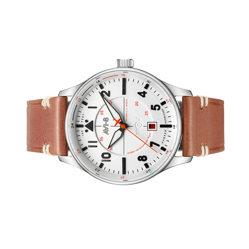 AVI-8 Hawker Hurricane Kent Automatic Newton with White Dial #AV-4094-01
