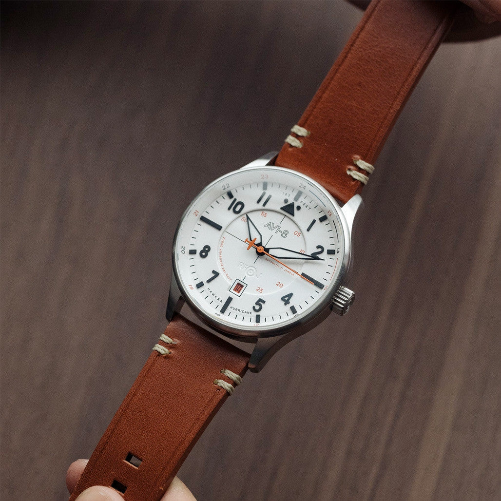 AVI-8 Hawker Hurricane Kent Automatic Newton with White Dial #AV