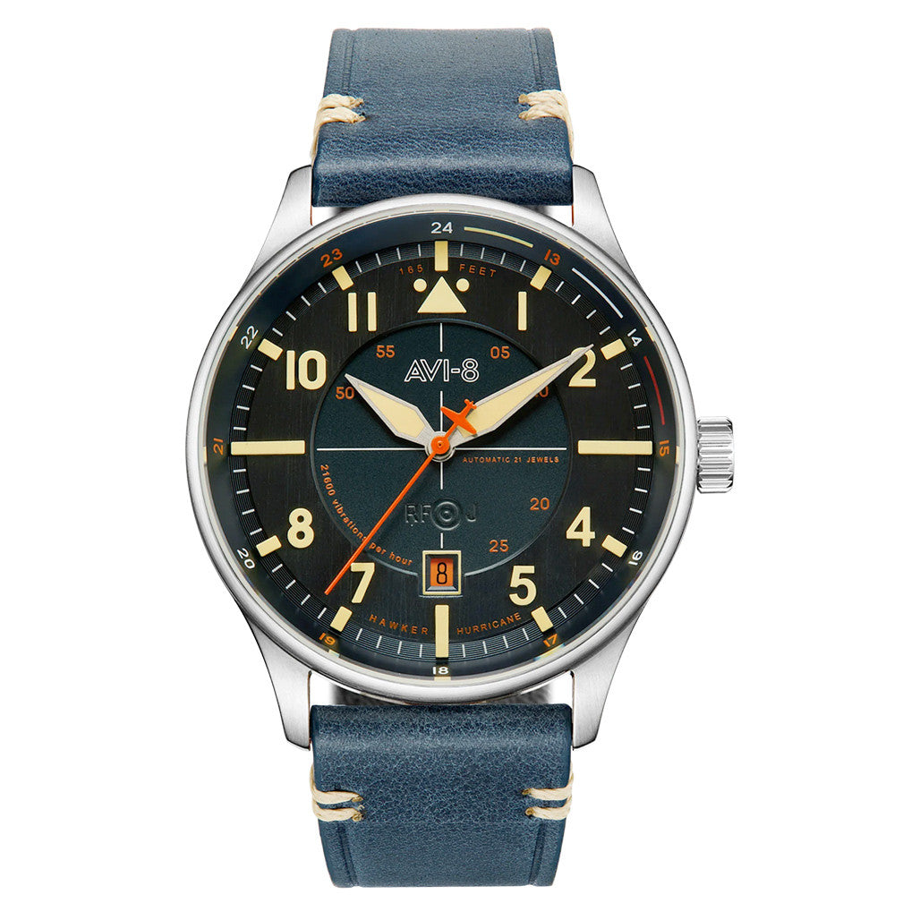 AVI-8 Hawker Hurricane Kent Automatic Sussex with Blue Dial #AV